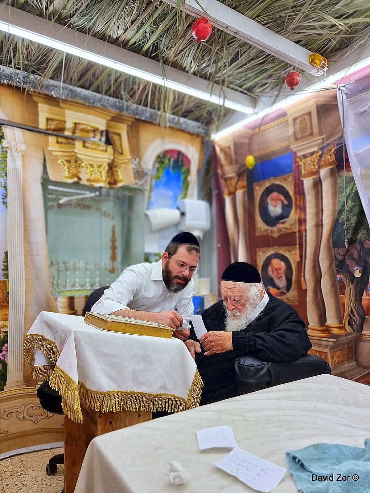מרן שליט”א לומד בסוכה