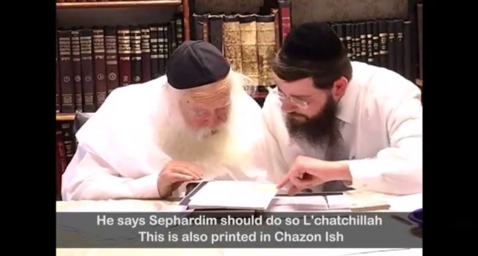 Watch: Maran Shlita discusses the Minhagim of Sepharadim